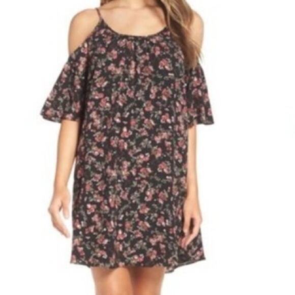 French Connection Anastasia Floral Cold Shoulder Mini Dress - Picture 3 of 11